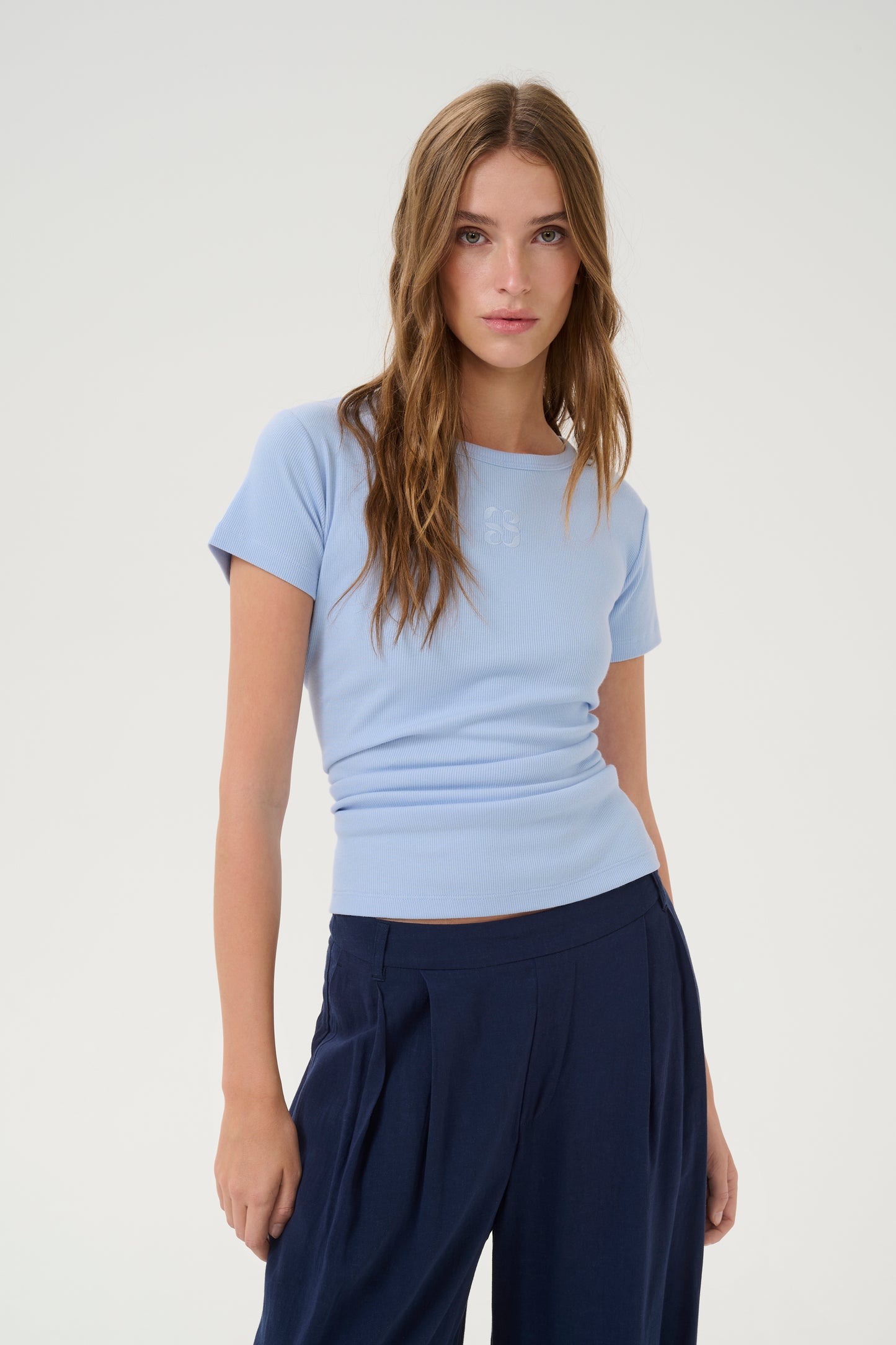 My Essential Wardrobe Light Blue Mandy Tee