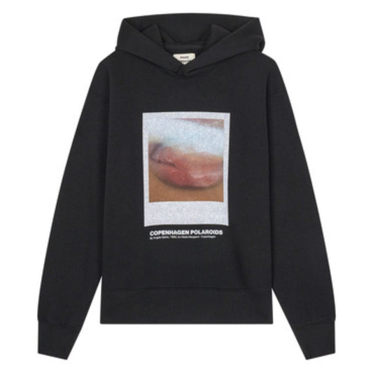 Mads Nørgaard Black Hood Polaroid Sweatshirt