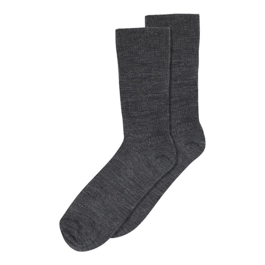 MP Dark Grey Fine Wool Rib Socks