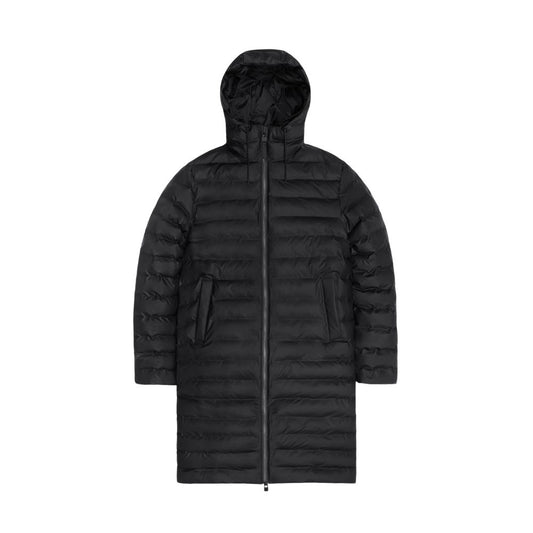 Rains Black Lohja Longer Puffer Jacket