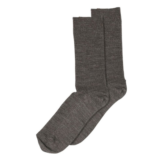 MP Beige Melange Fine Wool Rib Socks