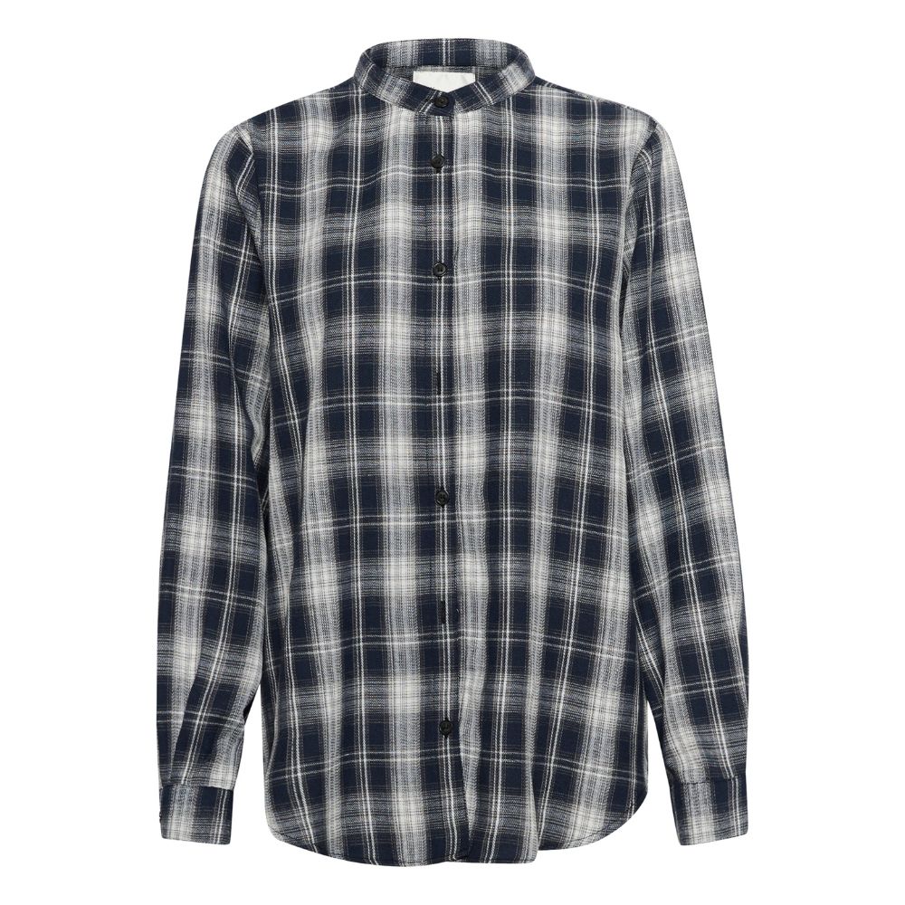 My Essential Wardrobe Dark Blue Harris Shirt