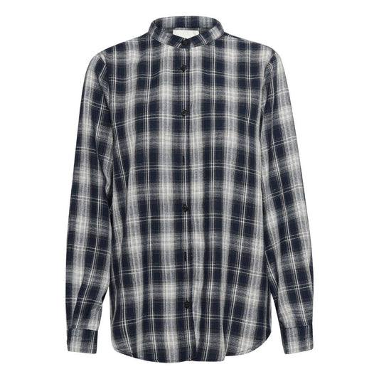 My Essential Wardrobe Dark Blue Harris Shirt