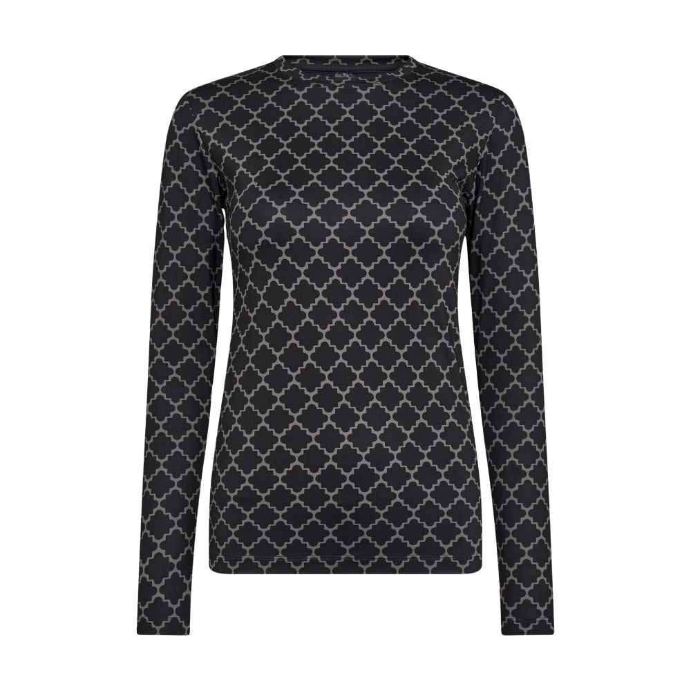 Hype The Detail Black Printed Blouse