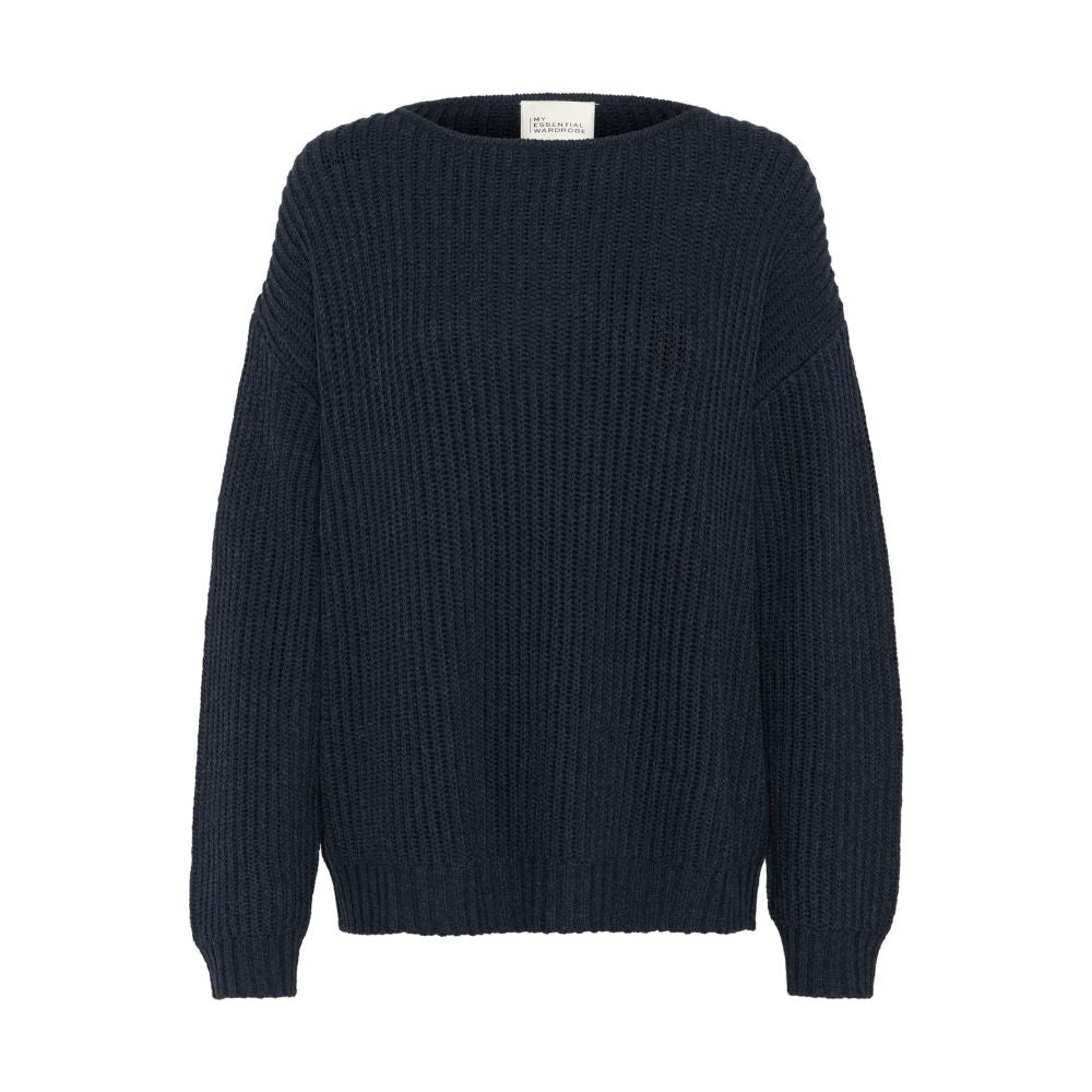 My Essential Wardrobe Dark Blue Tia Knit Pullover