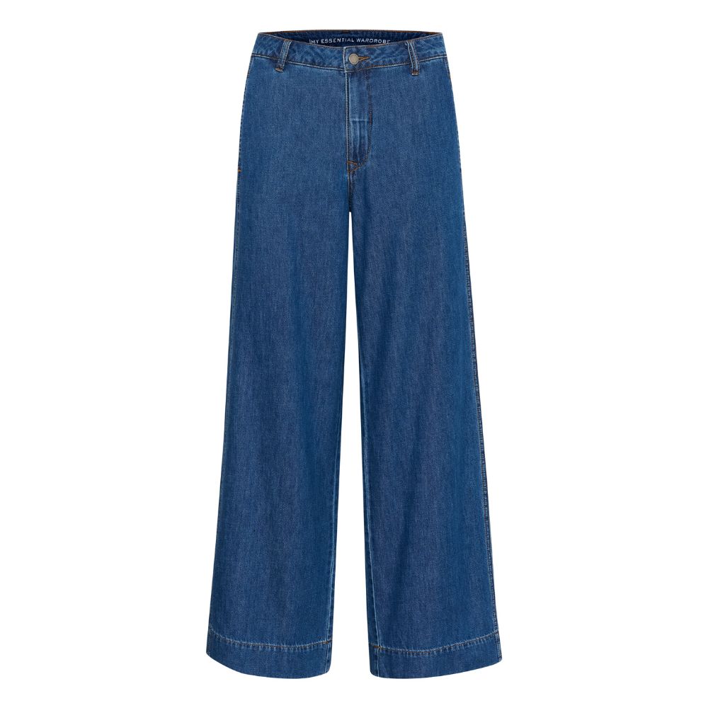 My Essential Wardrobe Medium Blue Hilma Wide Pant