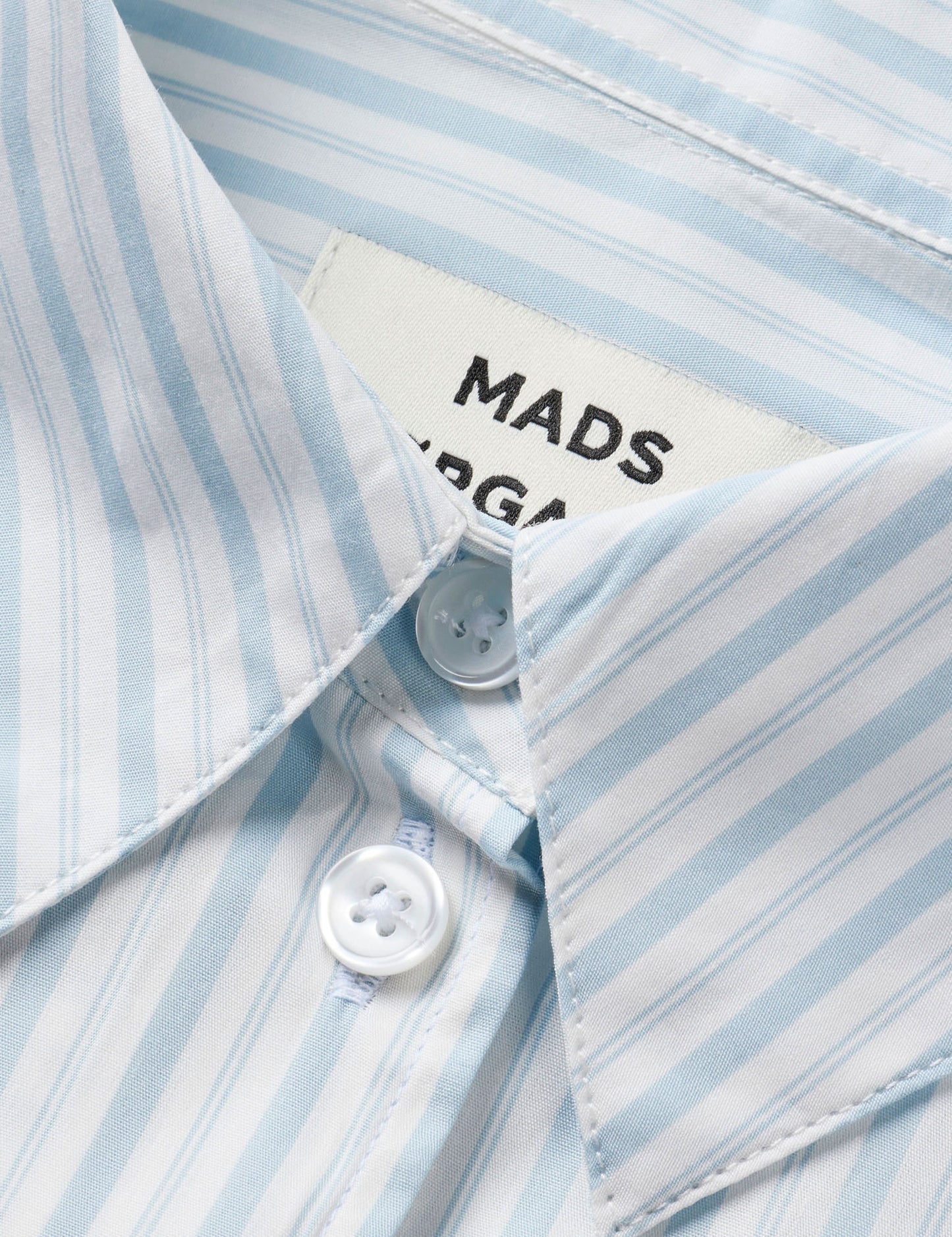 Mads Nørgaard Pinstripe Blue Poplinda Shirt