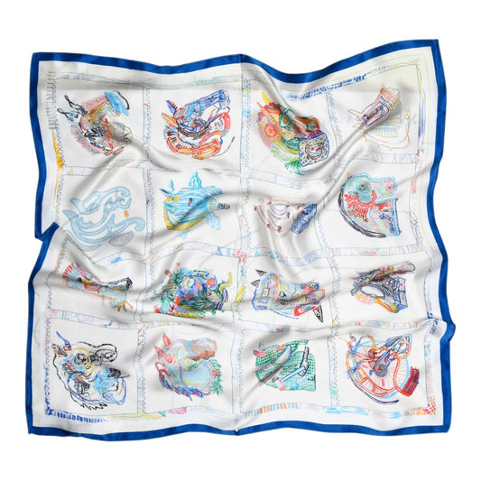 MP True Blue Madelyn Silk Scarf