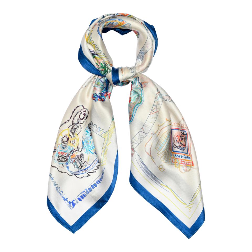 MP True Blue Madelyn Silk Scarf