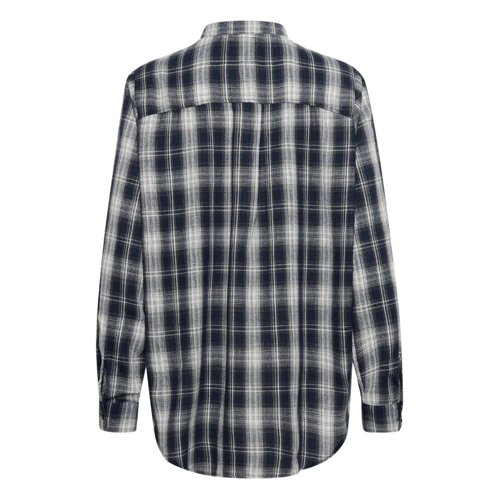 My Essential Wardrobe Dark Blue Harris Shirt