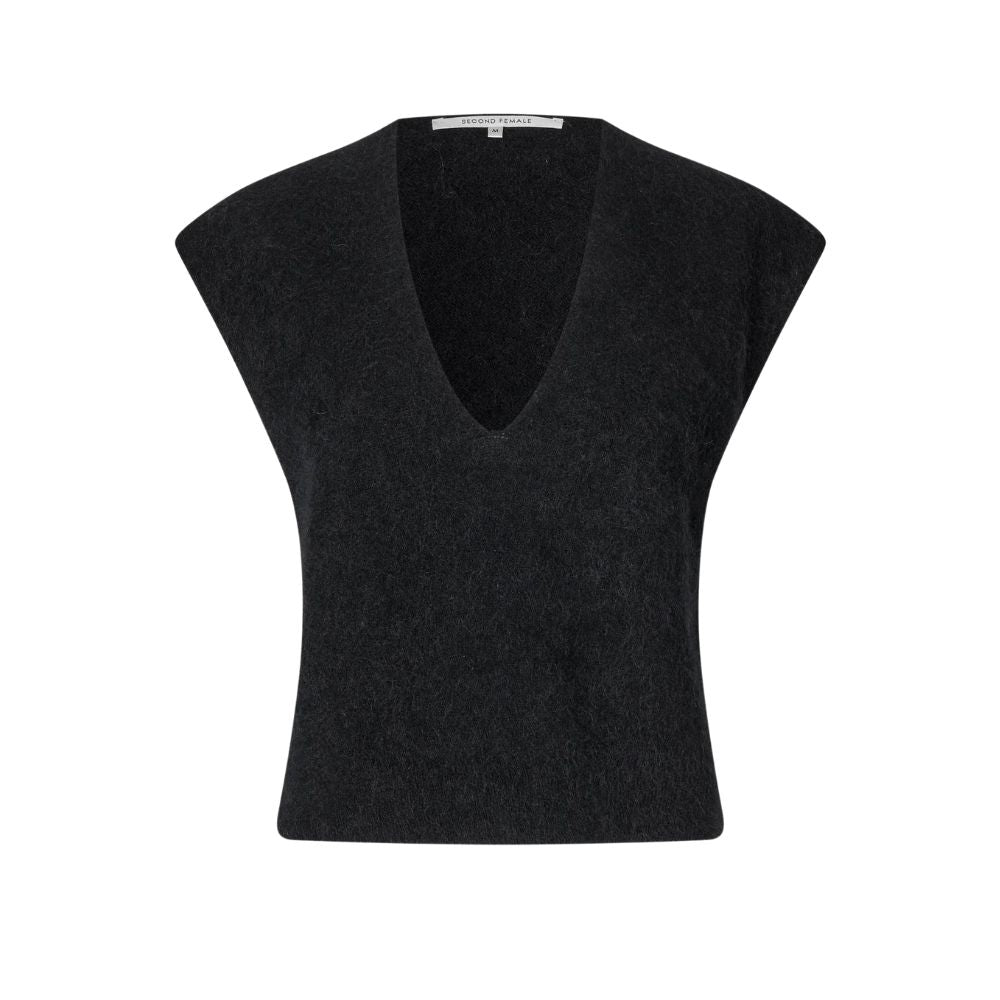 Second Female Black Camryn Knit Vest