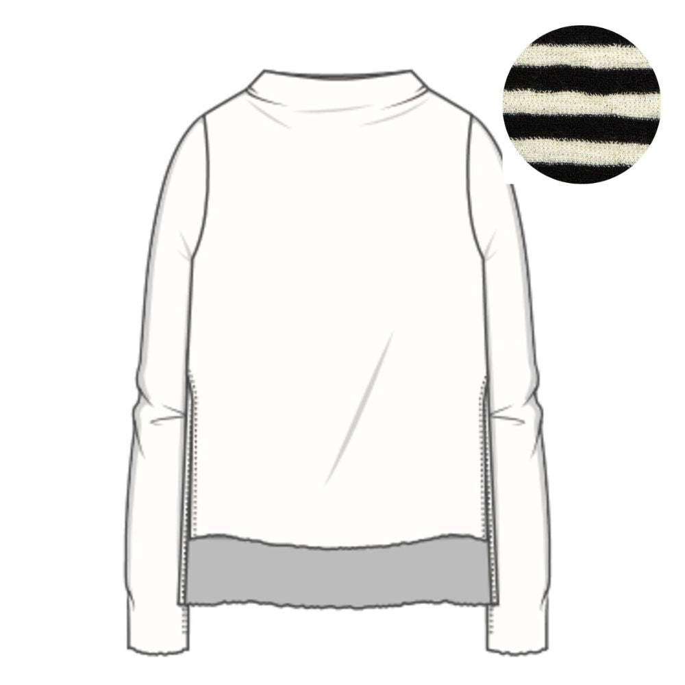 By Basics White/Black Shirt Slits