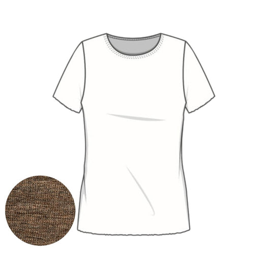 By Basics Brown Melange T-shirt