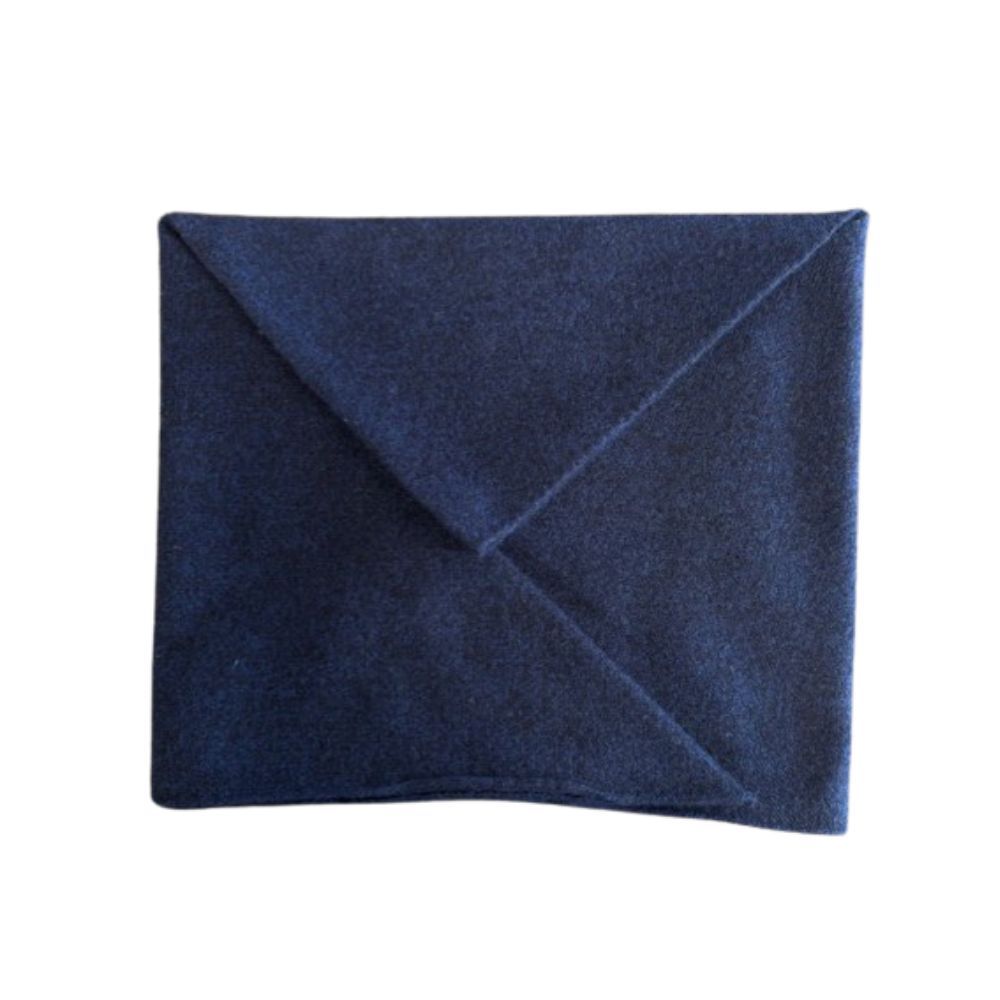 Rosas Navy Small Triangle Scarf