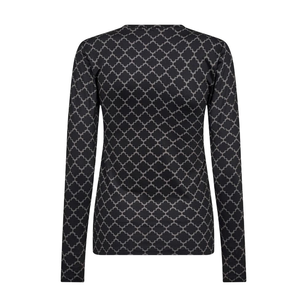 Hype The Detail Black Printed Blouse