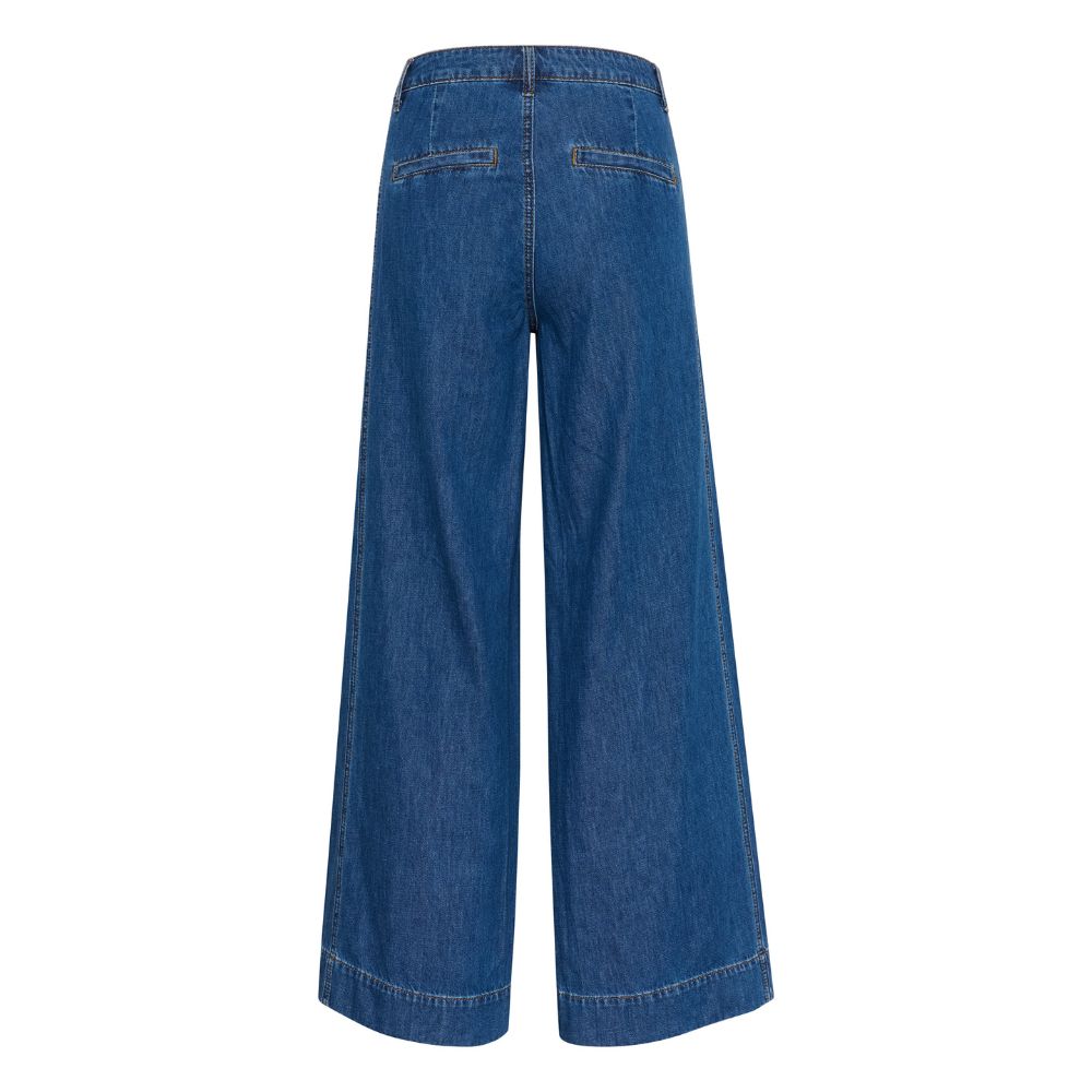 My Essential Wardrobe Medium Blue Hilma Wide Pant