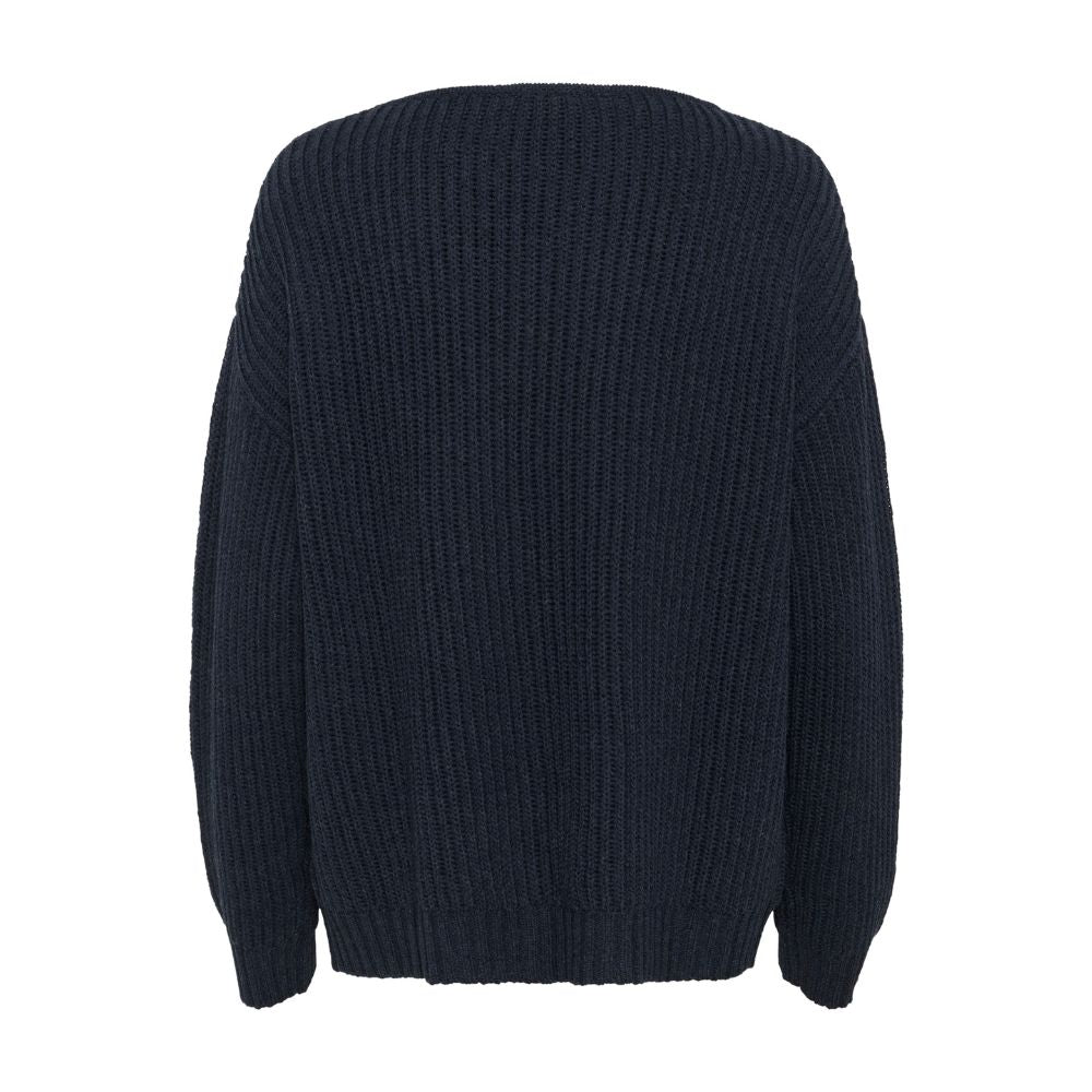 My Essential Wardrobe Dark Blue Tia Knit Pullover