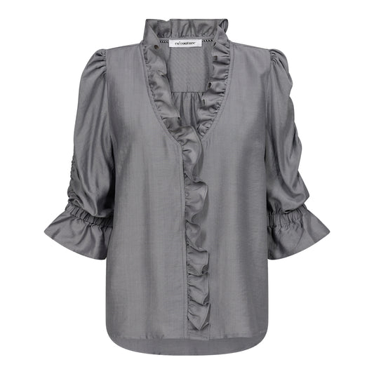 Co´Couture Grey Hera Frill Blouse