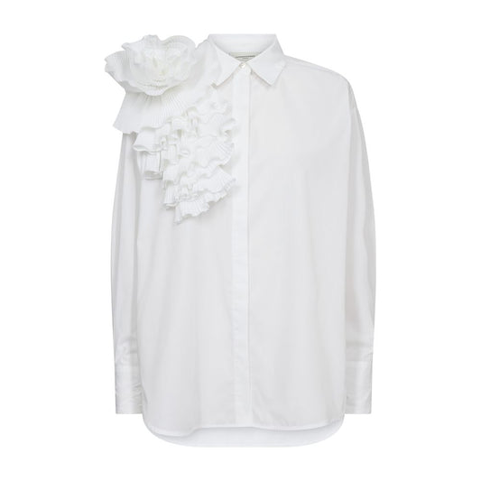 Copenhagen Muse White Pleat-Fill Shirt