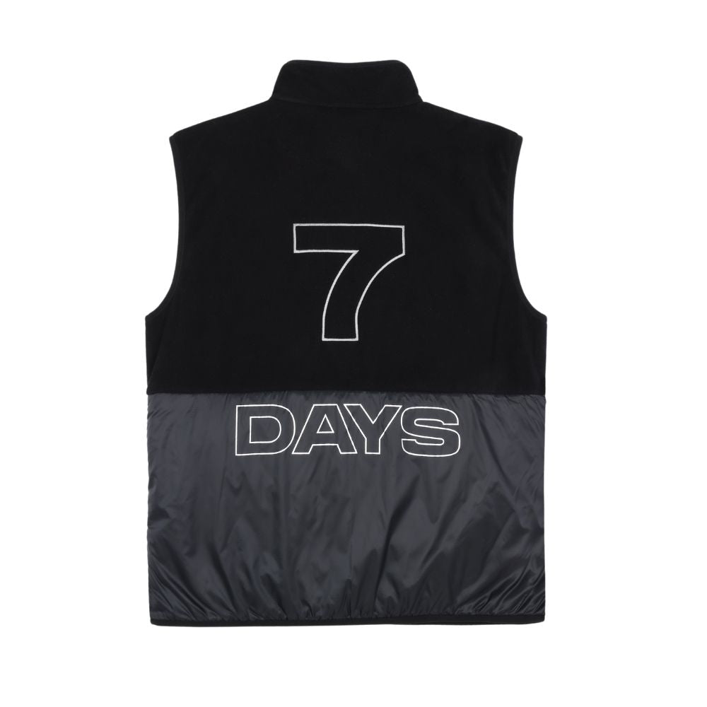 7 DAYS ACTIVE Black Fleece Vest