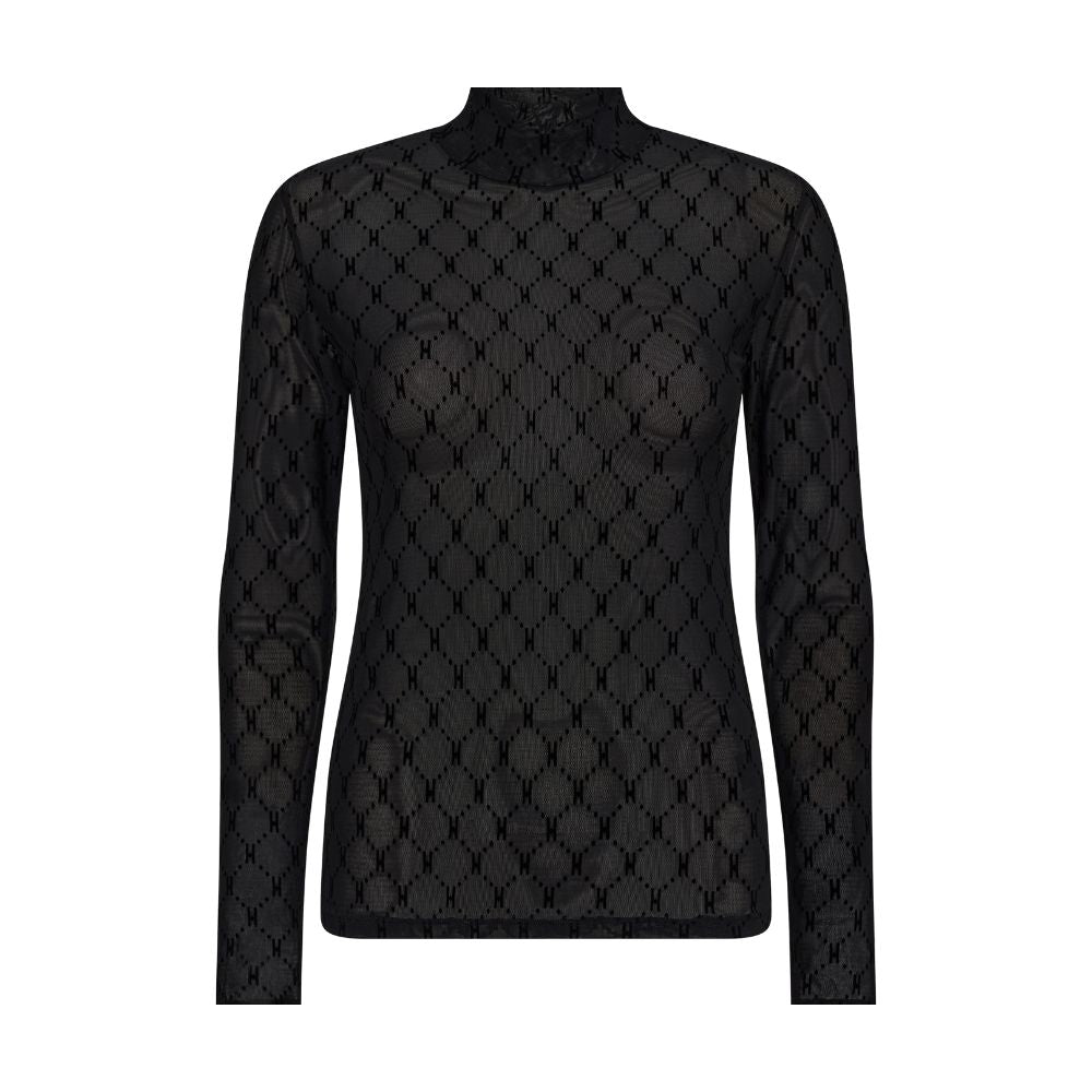 Hype The Detail Black Mesh Turtel Neck