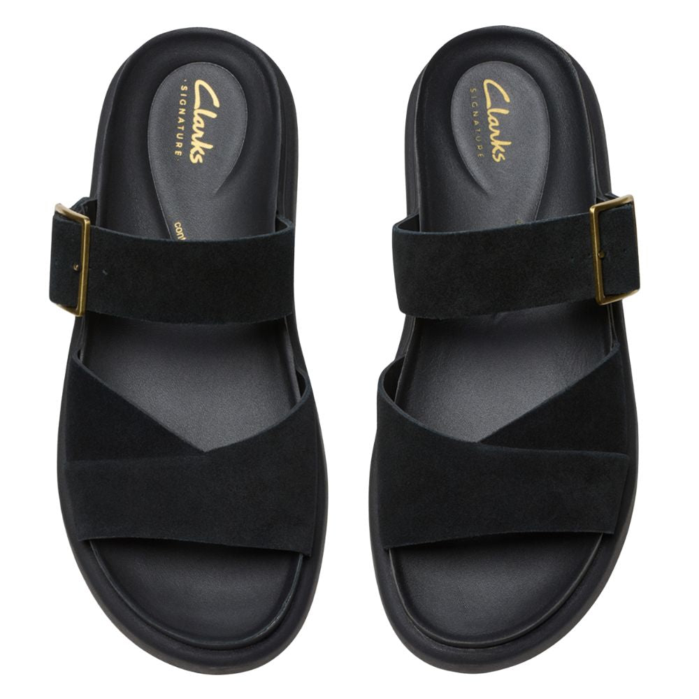 Clarks Black Aristella Mule Sandal