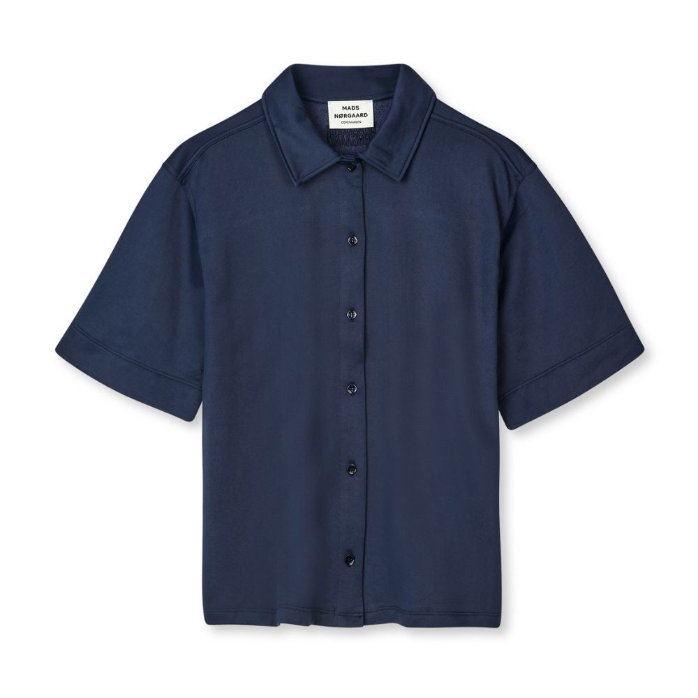 Mads Nørgaard Navy Shiny Hazel Shirt