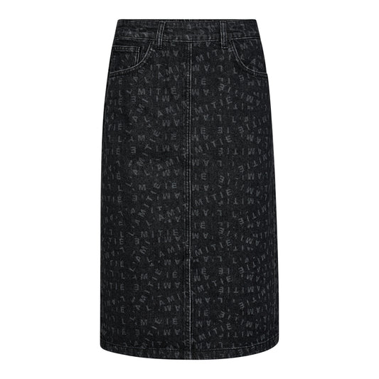 L´AMITIÉ Black Logo Pencil Skirt