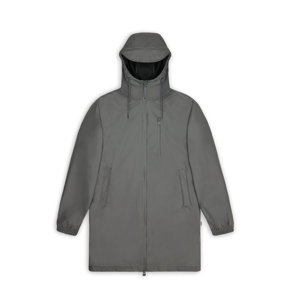 Rains Grey Long Storm Breaker Jacket