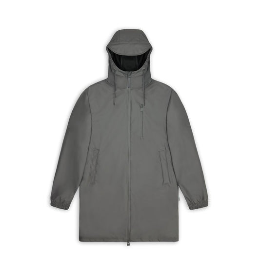 Rains Grey Long Storm Breaker Jacket