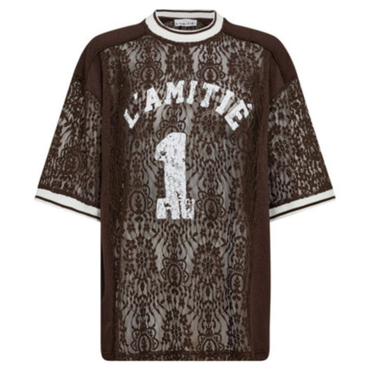 L´AMITIÈ Mocca Lace Football Tee