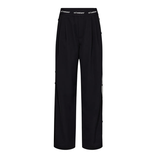 Co´Couture Black Amina Logo Panel Pants