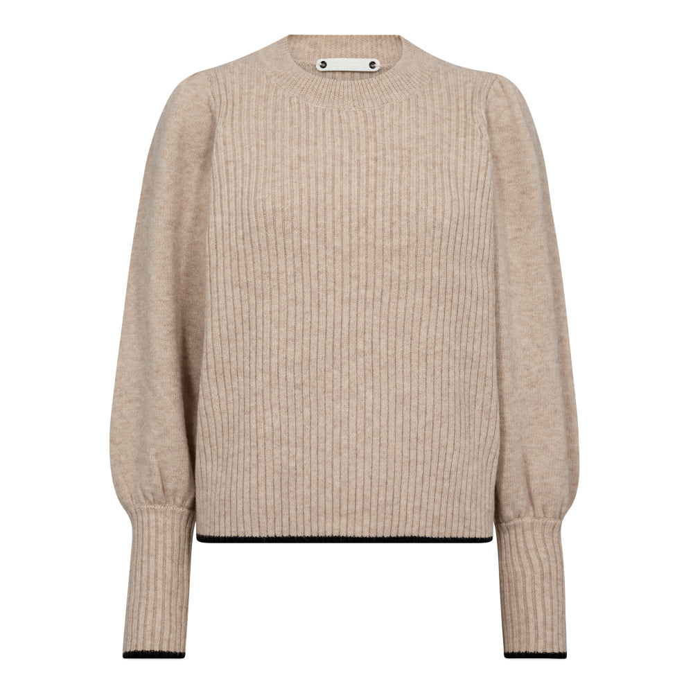 Co´Couture Off White Row O-Puff Knit