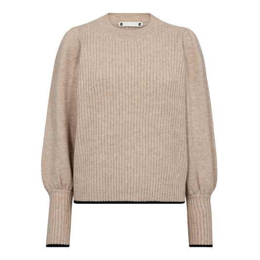 Co´Couture Off White Row O-Puff Knit