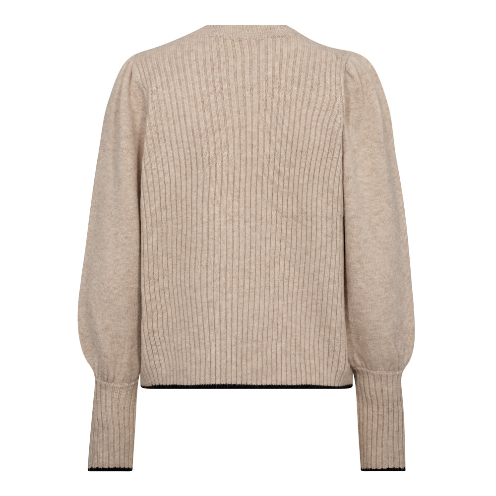 Co´Couture Off White Row O-Puff Knit