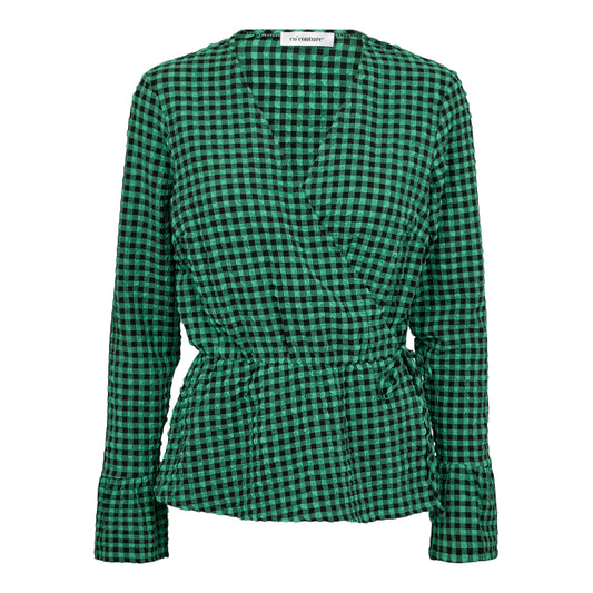 Co´Couture Green Caleb Wrap Blouse