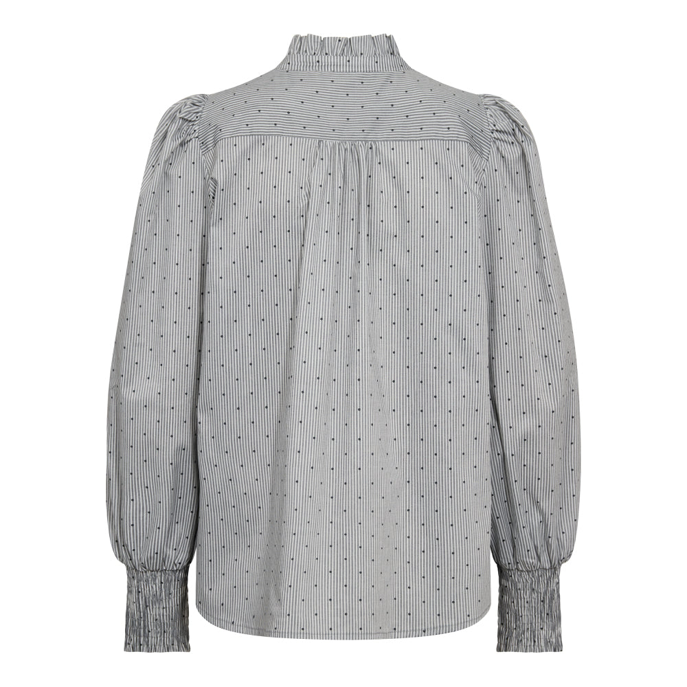 Co´Couture Light Grey Dot Petra V-Shirt