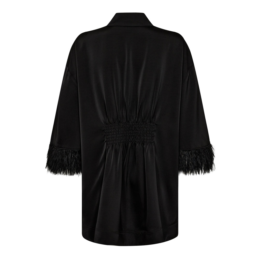 Co´Couture Black Adna Feather Shirt