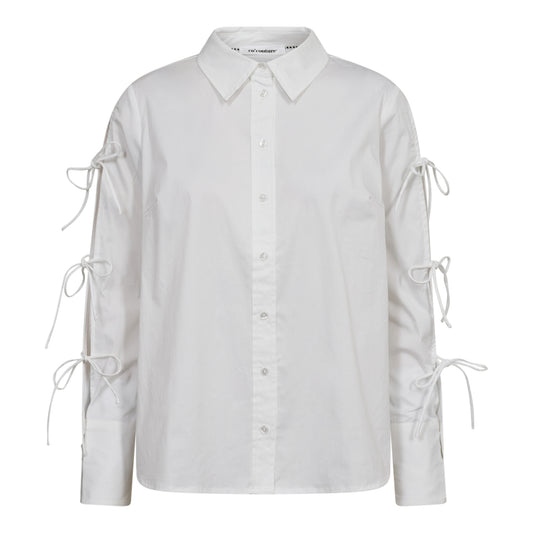 Co´Couture White Poppy Tie Sleeve Shirt